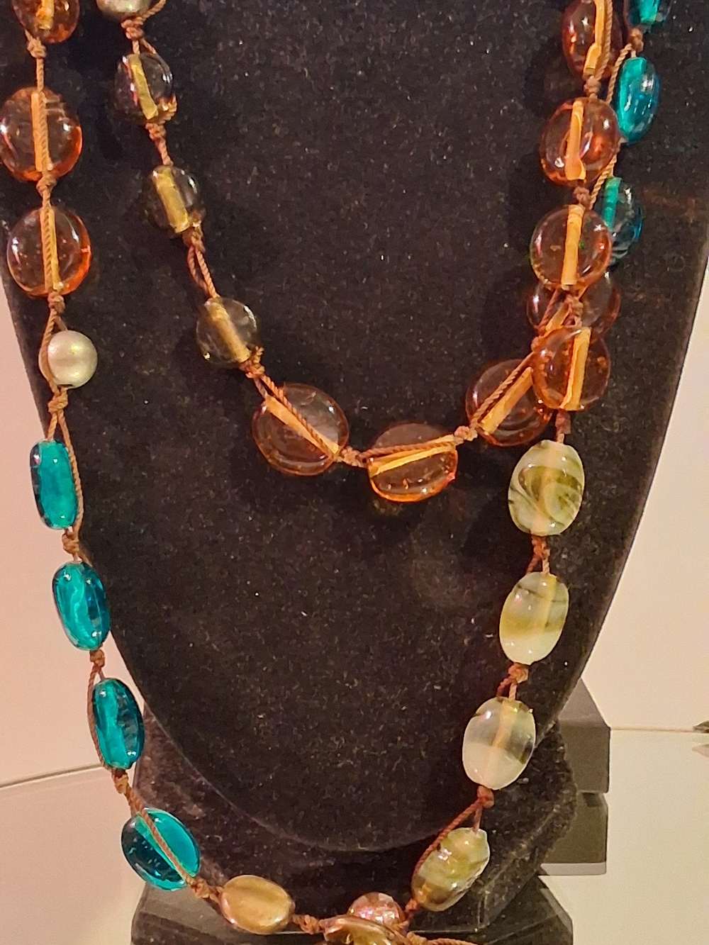Vintage Murano Glass Bead Necklace